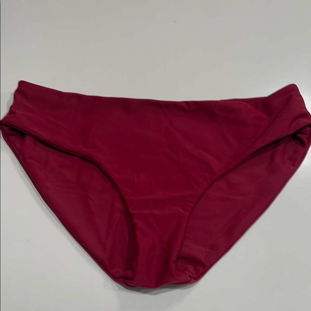 Mikoh small swim bottom with full  coverage Red Bikini Bottoms